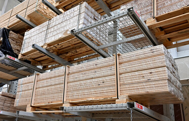 Building materials, things for the house and buyers in the big shop