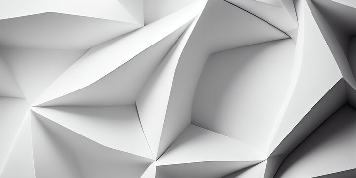 Modern wallpaper abstract white. 3d rendering of white abstract geometric background. Scene for advertising, technology, showcase, banner, cosmetic, fashion, business, presentation. © Ihsan