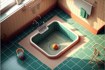 Digital illustration about basketball and sports. Generative AI.