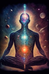 meditation and consciousness expansion owned with Generative AI