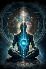 meditation and consciousness expansion owned with Generative AI