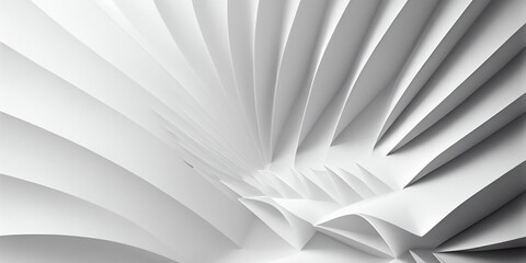 Modern wallpaper abstract white. 3d rendering of white abstract geometric background. Scene for advertising, technology, showcase, banner, cosmetic, fashion, business, presentation.