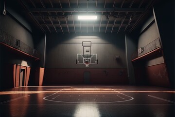 Digital illustration about basketball and sports. Generative AI.