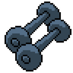Fototapeta premium pixel art pair of dumbbell