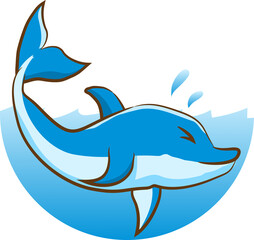 Fototapeta premium Dolphin png graphic clipart design