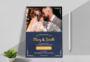 Wedding Anniversary Invitation Flyer Design