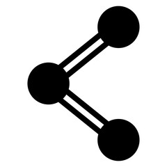 Tech digital simple icons 3d render of a molecule