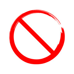 Empty no, forbidden sign icon symbol red design vector illustration