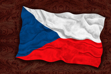 National Flag Czech Republic. Background  with flag  of Czech Republic