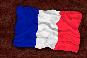 National flag of  Saint Martin. Background  with flag of Saint Martin.
