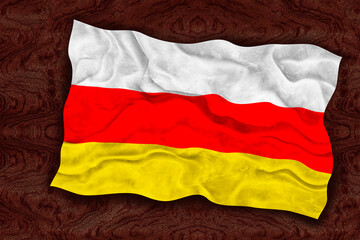 National flag of  South Ossetia. Background  with flag  of  South Ossetia