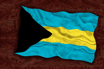 National flag of Bahamas. Background  with flag of Bahamas.