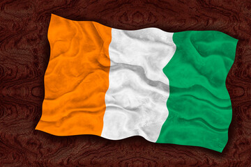 National flag of Côte d'Ivoire.. Background  with flag of Côte d'Ivoire..