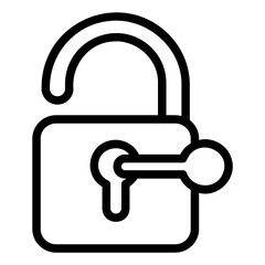 unlock line icon