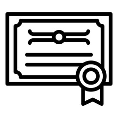 certification line icon