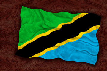 National flag of Tanzania.  Background  with flag of Tanzania.