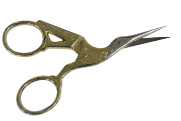 Golden and silver bird scissors