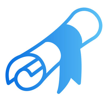 diploma gradient icon