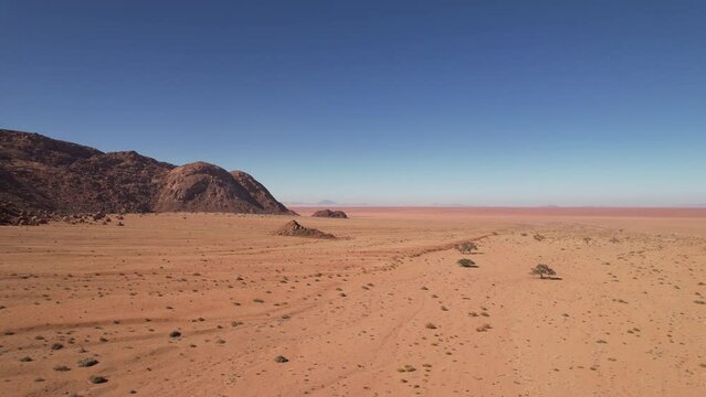 Epic 4k drone footage of the Namibian Desert, Tiras Mountains, Southern Namibia, Africa.