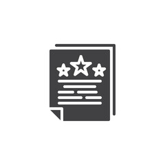 Evaluation form vector icon