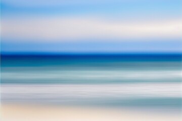 Fototapeta premium Blurred sea, Seascape with Generative AI