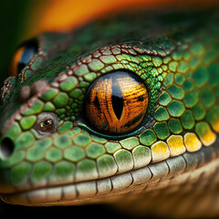 Fototapeta premium close up of a green lizard