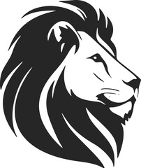Make an impact with this black and white, elegant lion head logo.