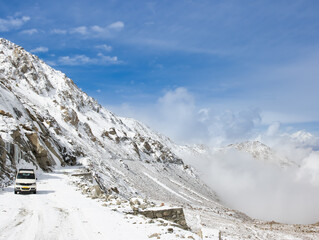 ladakh landscape in the himalayan mountains