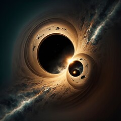 black holes colliding with Generative AI
