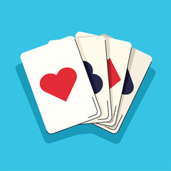 playing cards isolated vector illustration
