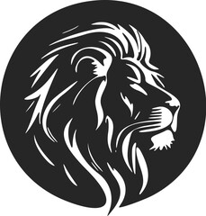 Make an impact with this black and white, minimalistic lion head logo.