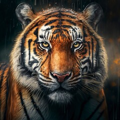 Tiger face with Generative AI