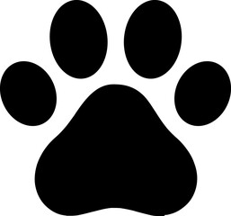 Dog paw print simple icon © Oksana