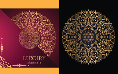 luxury ornamental mandala design background in gold color for yourself  