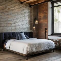 Industrial-inspired bedroom3, Generative AI