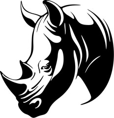 Unleash the power of your brand with an elegant rhino head logo.