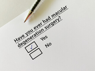 Questionnaire about eye