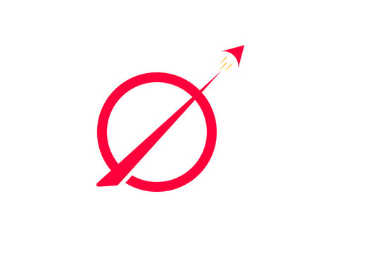 vector flat rocket logo templet 