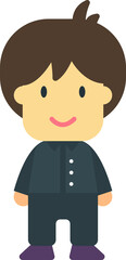 Male waiter character illustration in minimal style