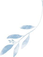 Watercolor leaf branch