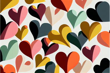Beatiful heart wallpaper background. generative ai