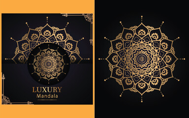 luxury ornamental mandala design background in gold color for yourself  