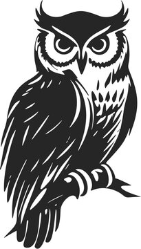 Elevate your brand with a strong owl logo.