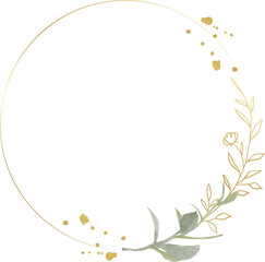 Luxury botanical watercolor wreath