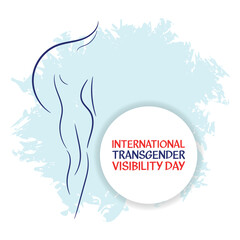 Fototapeta na wymiar International Transgender Visibility Day. Design suitable for greeting card poster and banner