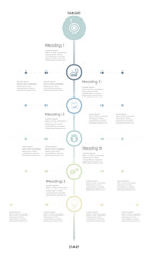 business information display Timeline infographic icons designed for vertical infographic templates.