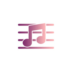 music note icon vector. music note icon vector illustration