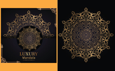 luxury ornamental mandala design background in gold color for yourself  