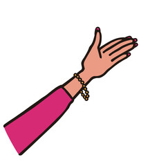 ボディーパーツ　手のひらのイラスト素材