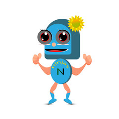 illustration of character kawaii ninjas flat design